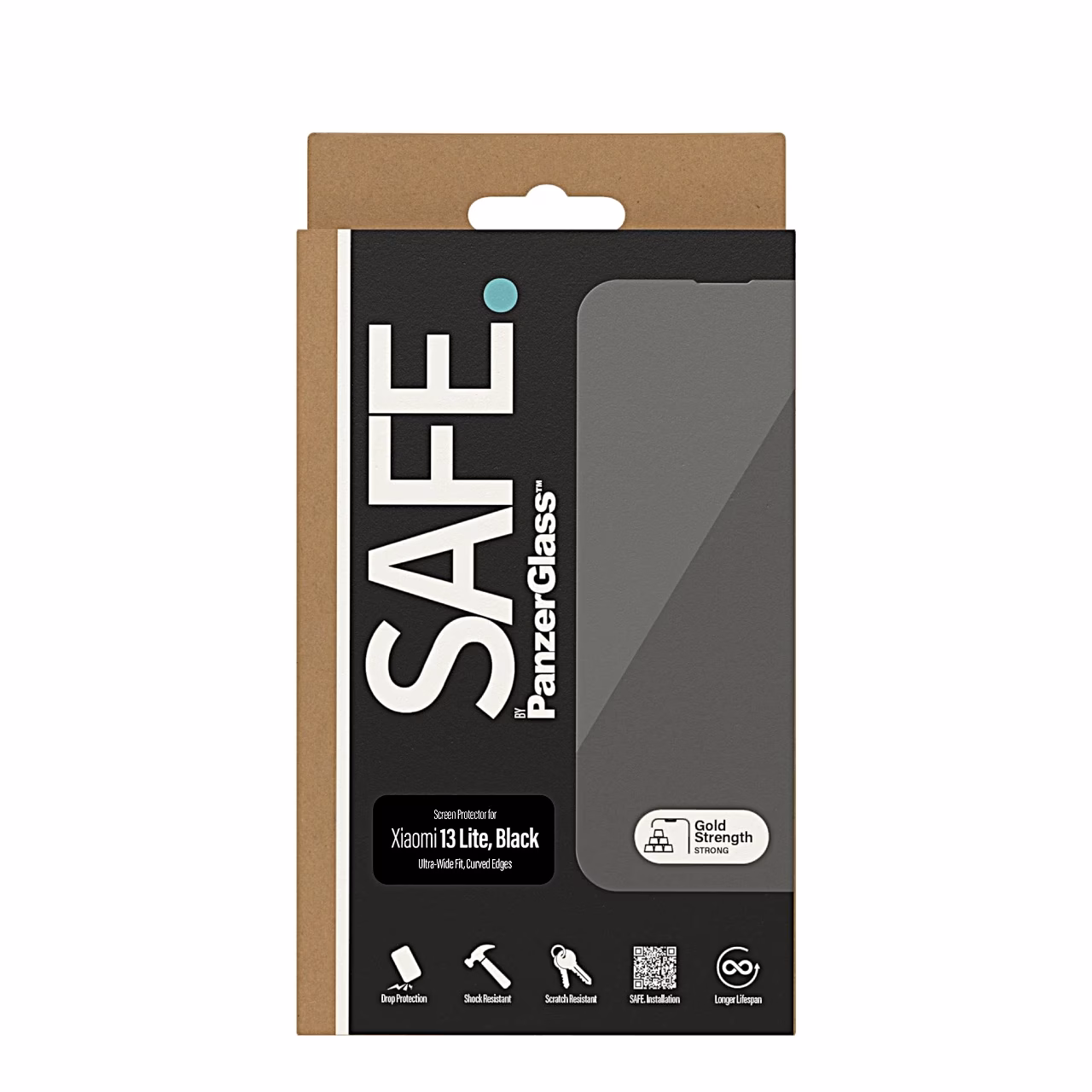 SAFE by PanzerGlass Xiaomi 13 Lite kaitseklaasi müügipakend esiküljelt