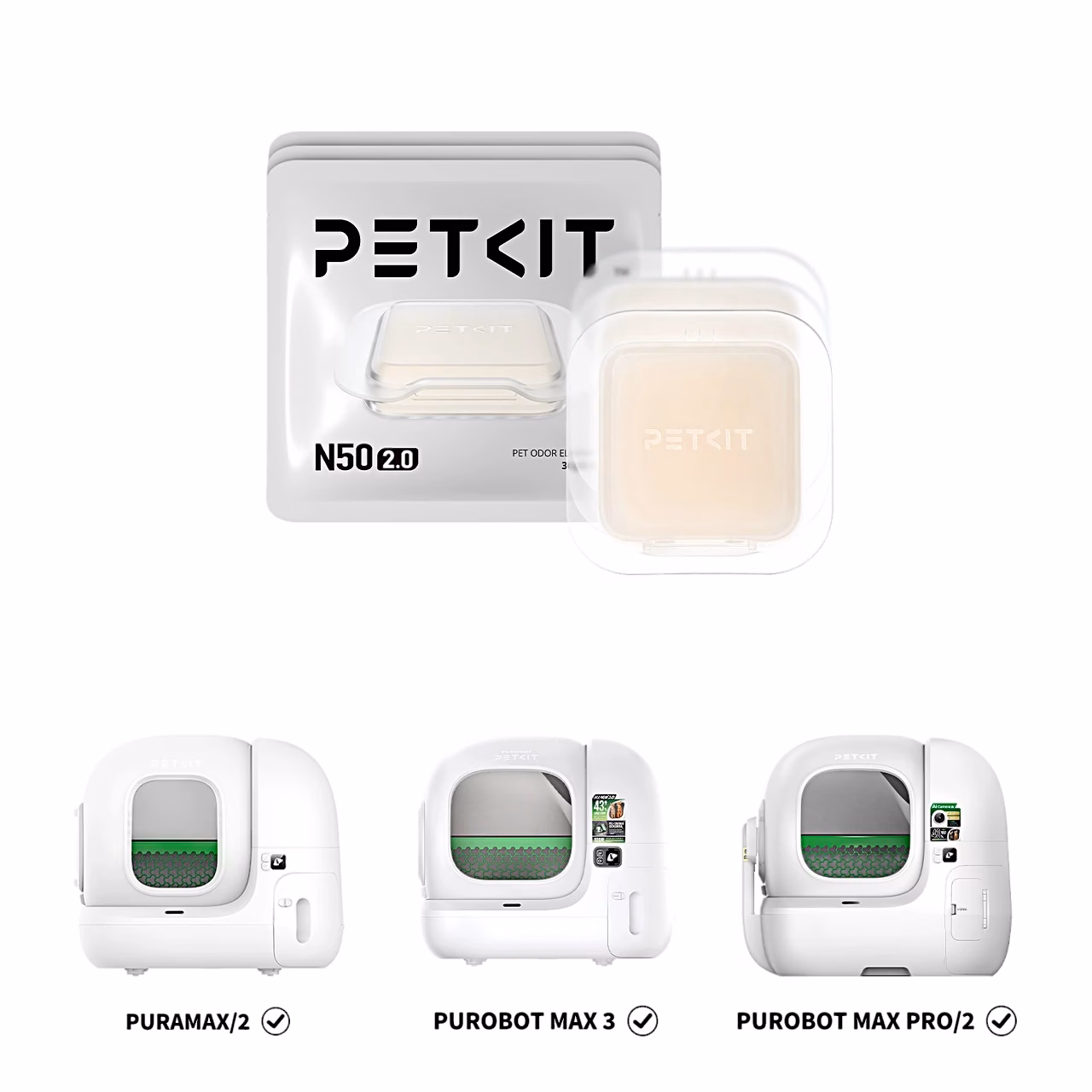 Kassi liivakasti lõhnaeemaldaja PETKIT N50 2.0 P9223 (3 tk)