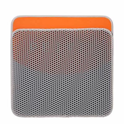 Kahekihiline hall-oranž liivakasti matt PETKIT P9901P kärjekujuliste aukudega pealmise kihiga