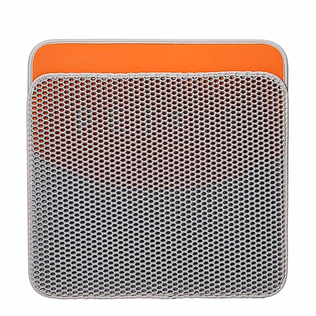 Kahekihiline hall-oranž liivakasti matt PETKIT P9901P kärjekujuliste aukudega pealmise kihiga