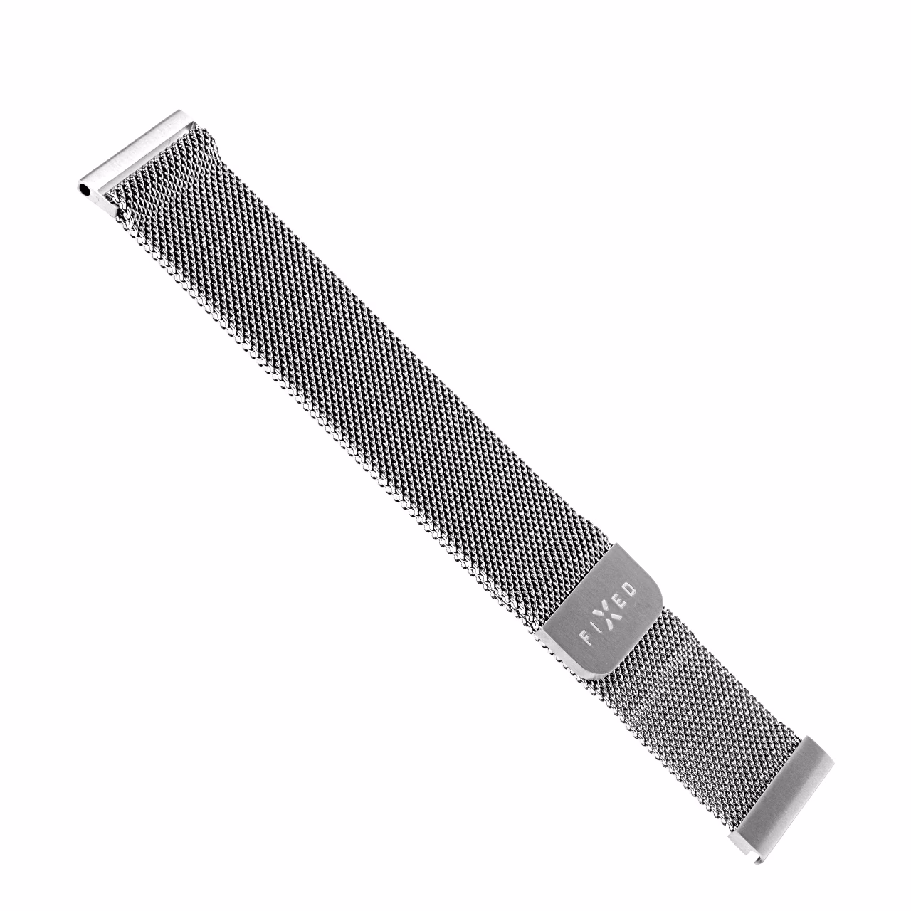 Sirgeks laotatud hõbedane kellarihm FIXED Mesh Strap 20 mm FIXED logoga
