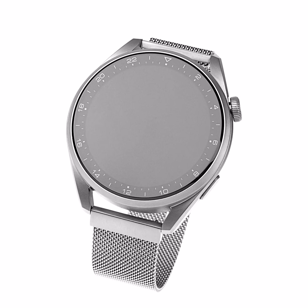 Nutikell hõbedase võrkpunutud vahetusrihmaga FIXED Mesh Strap 20 mm