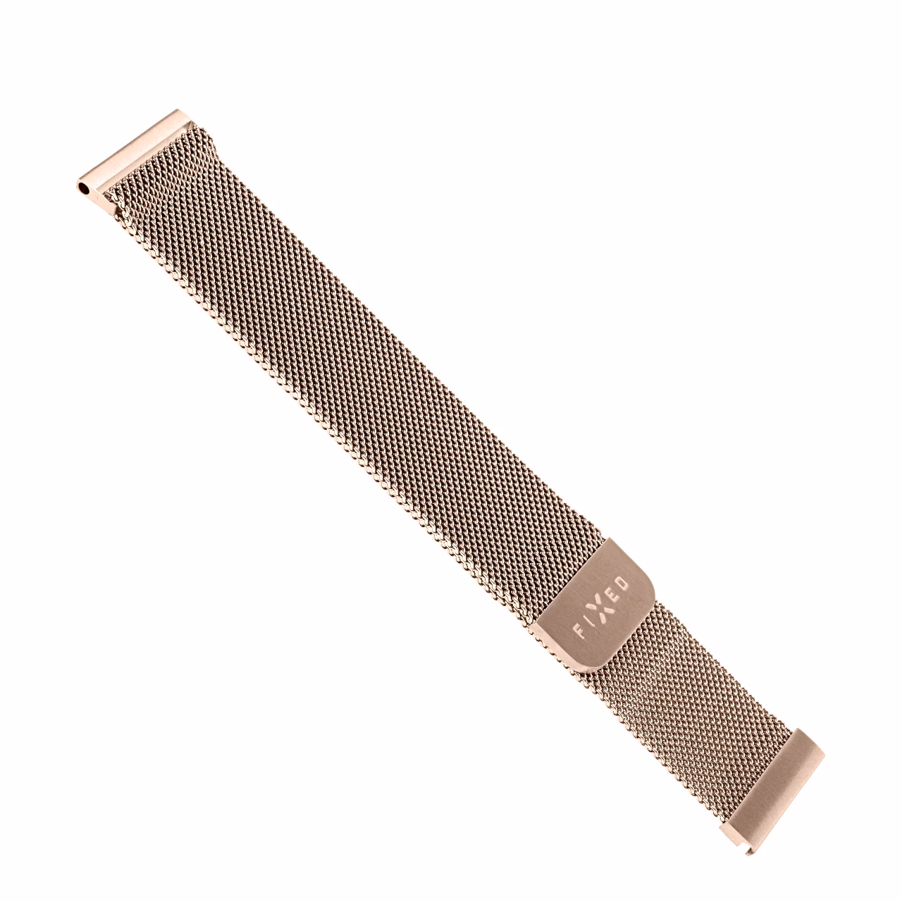 Sirgeks laotatud roosakuldne kellarihm FIXED Mesh Strap 20 mm FIXED logoga