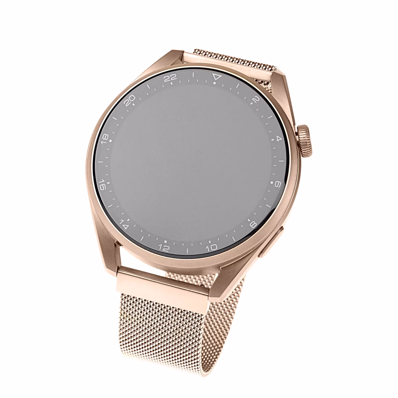 Nutikell roosakuldse võrkpunutud vahetusrihmaga FIXED Mesh Strap 20 mm