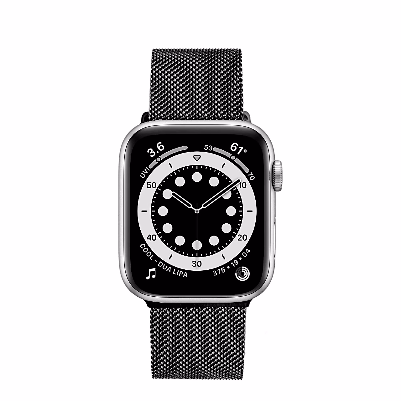 Kella rihm FIXED Mesh Strap Apple Watchi küljes eestvaates
