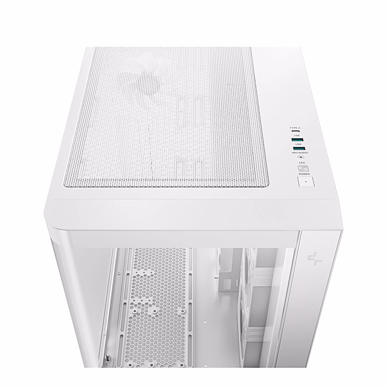 DeepCool CG530U 4F WH ülapaneel USB-pesade ja ventilatsioonivõrguga