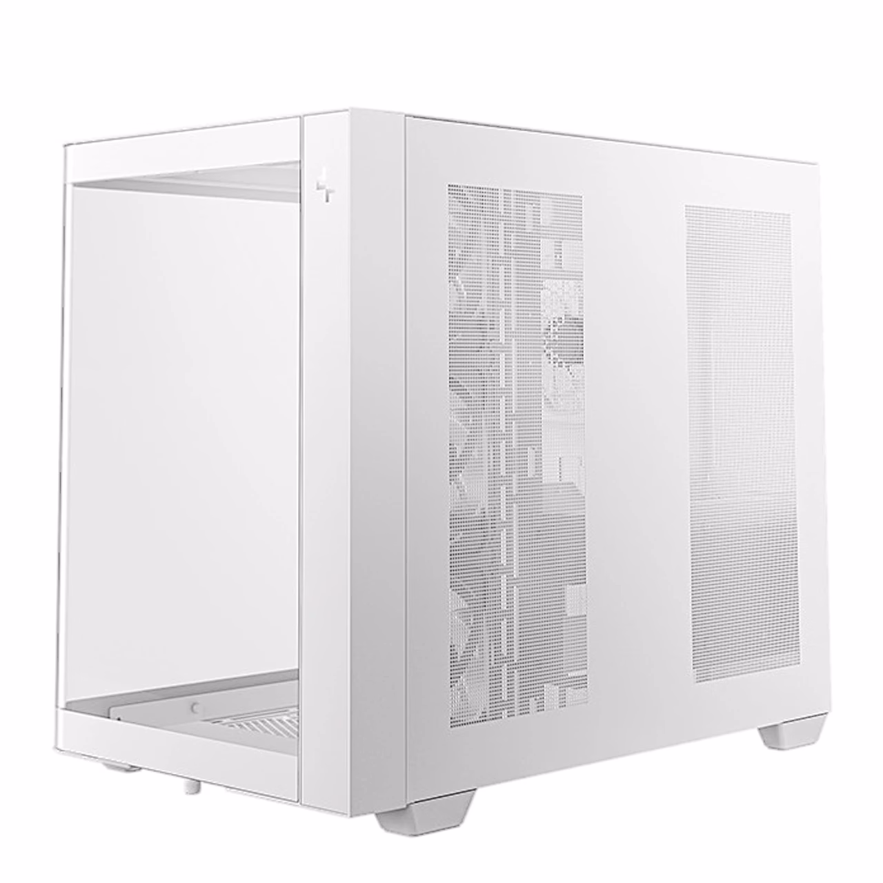 Valge arvutikorpus DeepCool CG530U 4F WH võrkpaneeliga külg