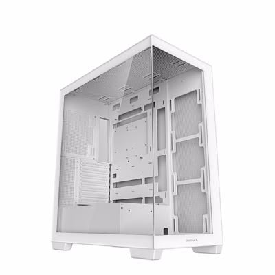 Valge arvutikorpus DeepCool CG580 WH eest nurga alt klaasist esi- ja külgpaneeliga