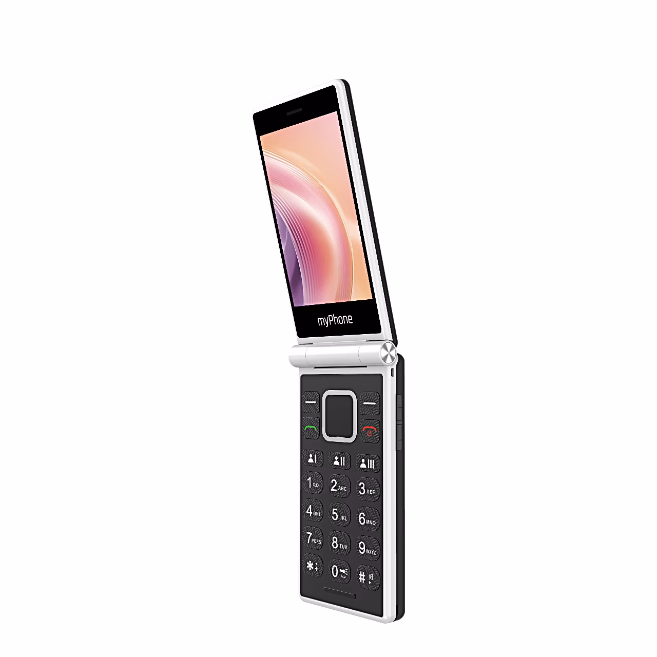 Avatud myPhone Tango 2 LTE klaviatuur ja ekraan vasakult nurgast