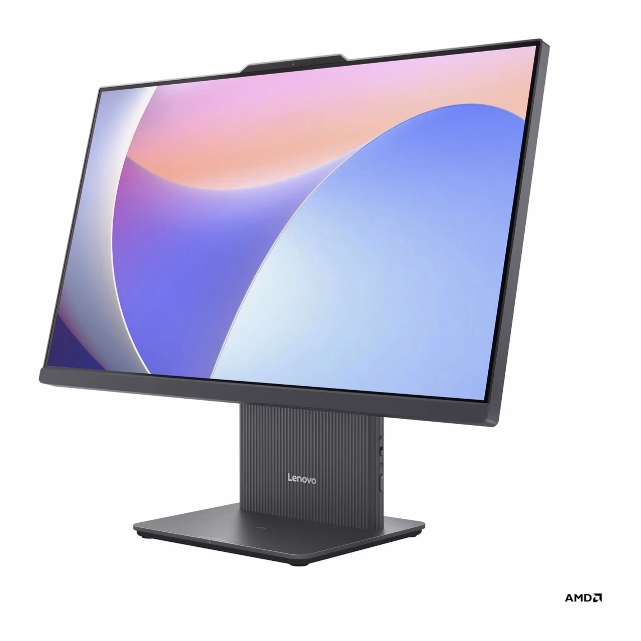 Lenovo IdeaCentre 24ARR9 ekraan ja alus, vaade paremalt eest