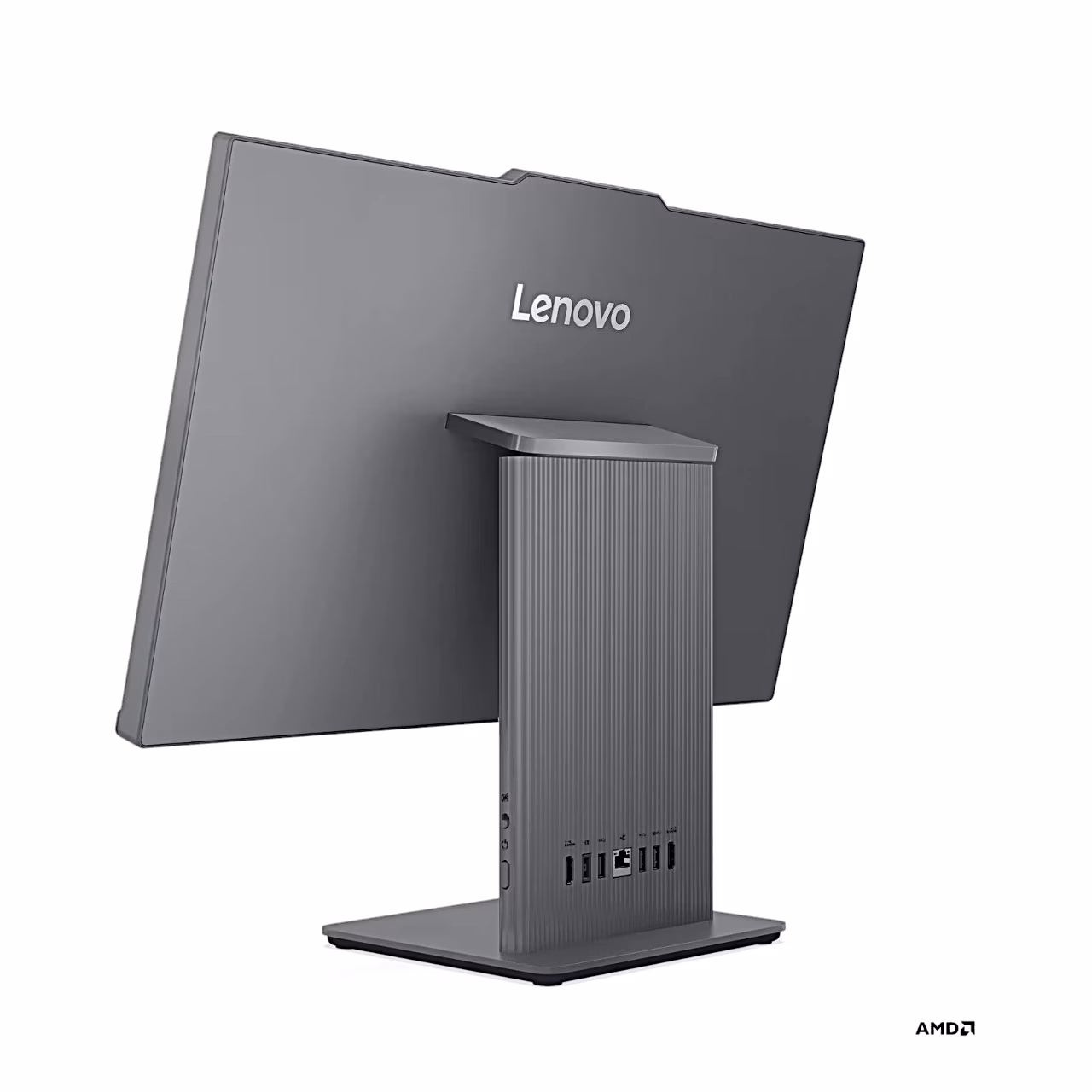 Lenovo IdeaCentre 24ARR9 tagakülg ja tagapordid, vaade paremalt tagant