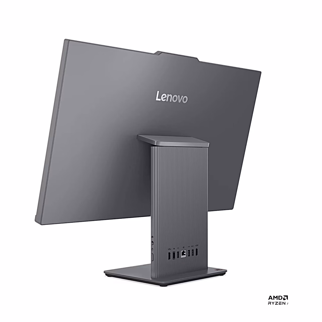 Lenovo IdeaCentre 27AKP10 alus ja tagapordid, vaade paremalt tagant