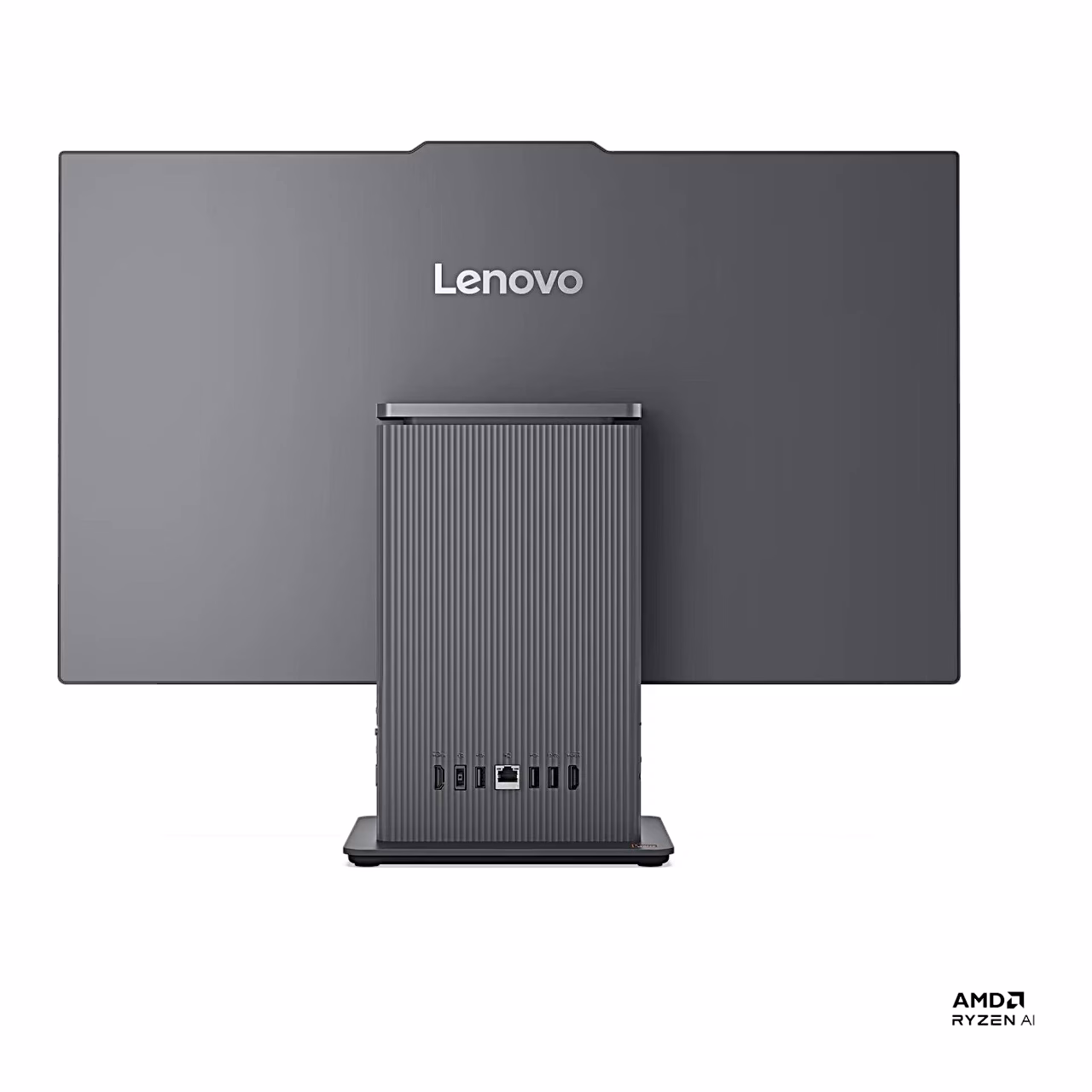 Lenovo IdeaCentre 27AKP10 otse tagant, Lenovo logo ekraani taga