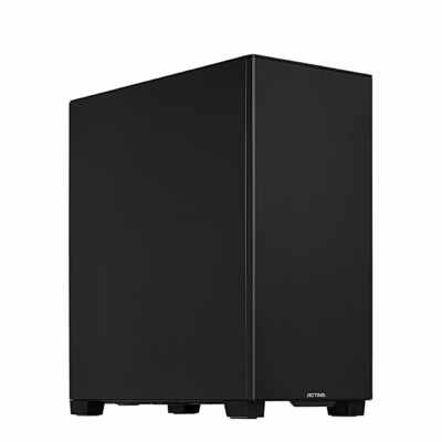 Must Actina mänguri lauaarvuti Phanteks XT Silent korpuses eest nurga alt