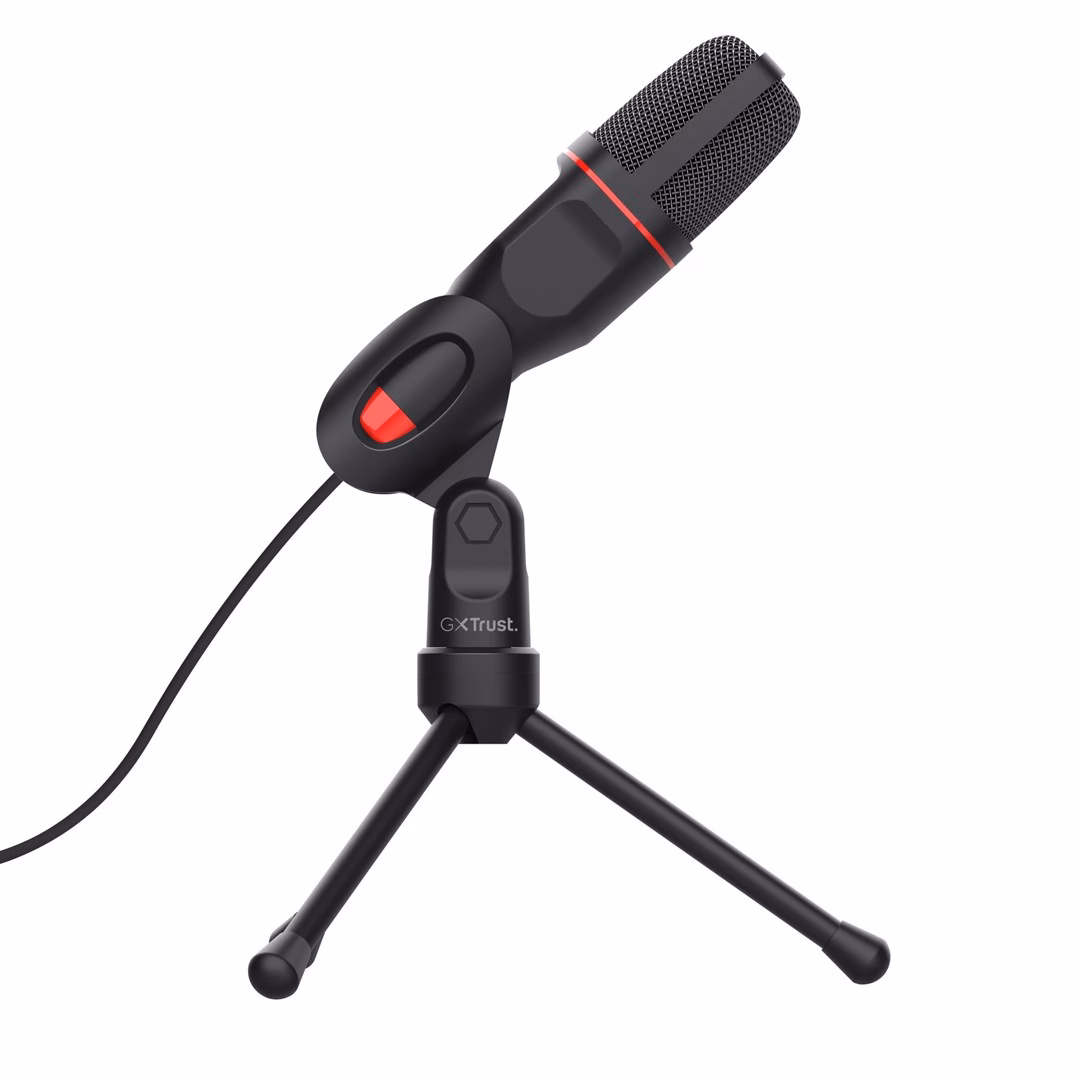 Kondensaatormikrofon Trust GXT 212 Mico, 3,5 mm ja USB, must-punane (14)