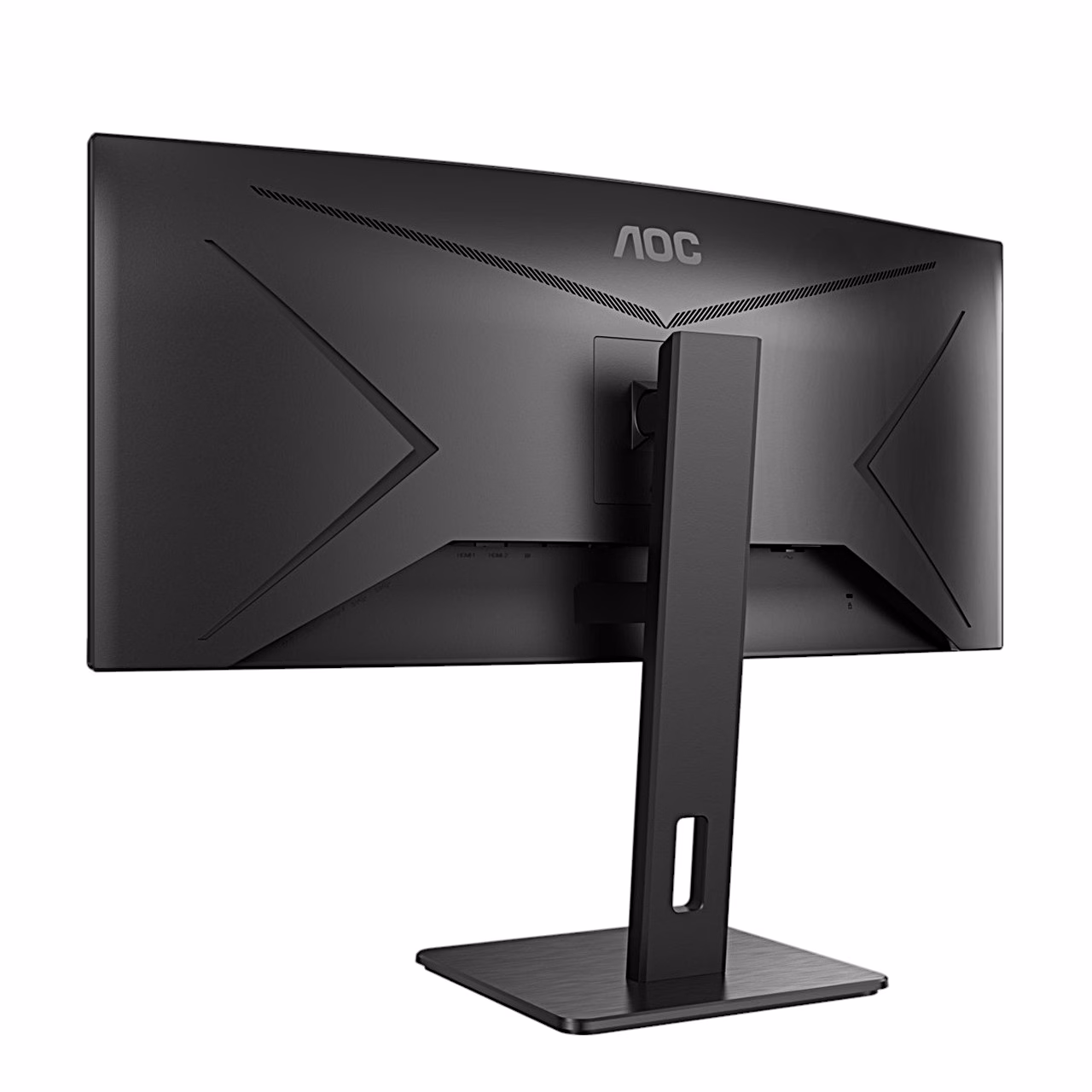 Monitori AOC CU34P2A tagakülg ja jalg nurga alt