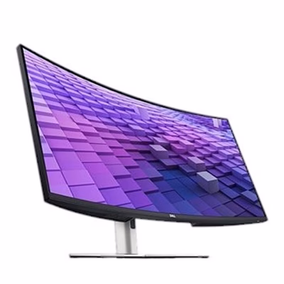 Kumer arvutimonitor Dell UltraSharp U3824DW vasakult kaldu, nähtav ekraani kumerus