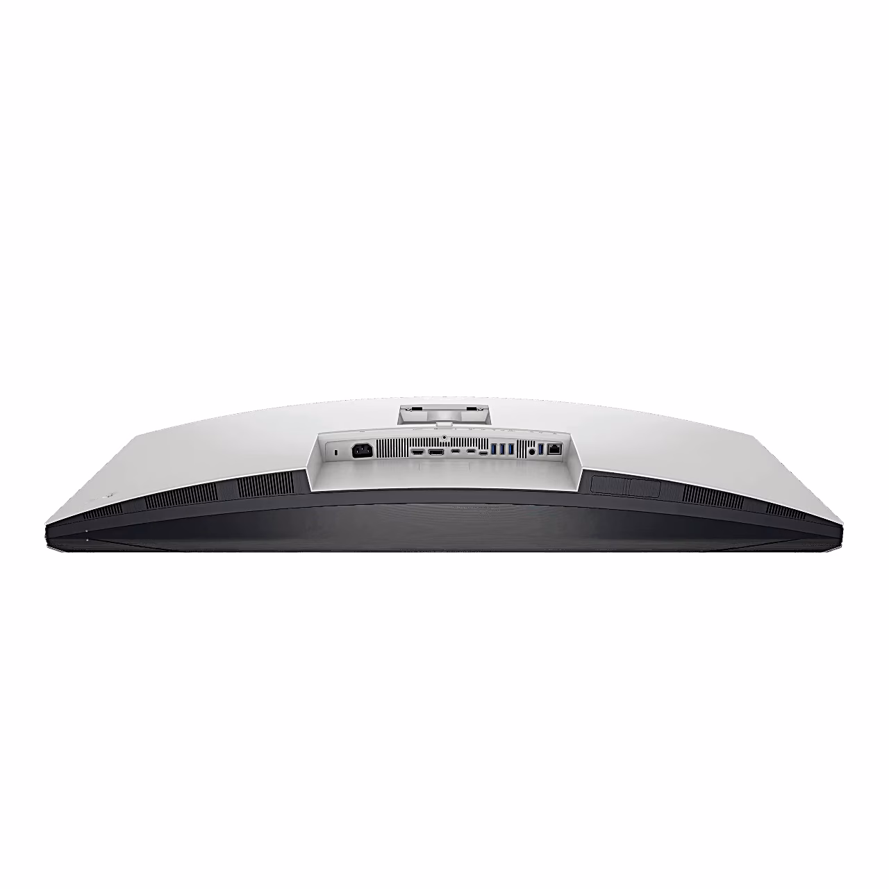 Dell UltraSharp U4025QW monitori kumer korpus ülaltvaates portidega