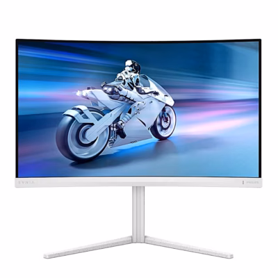 Kumer mängurimonitor Philips 27M2C5501/00 valgel alusel eestvaates