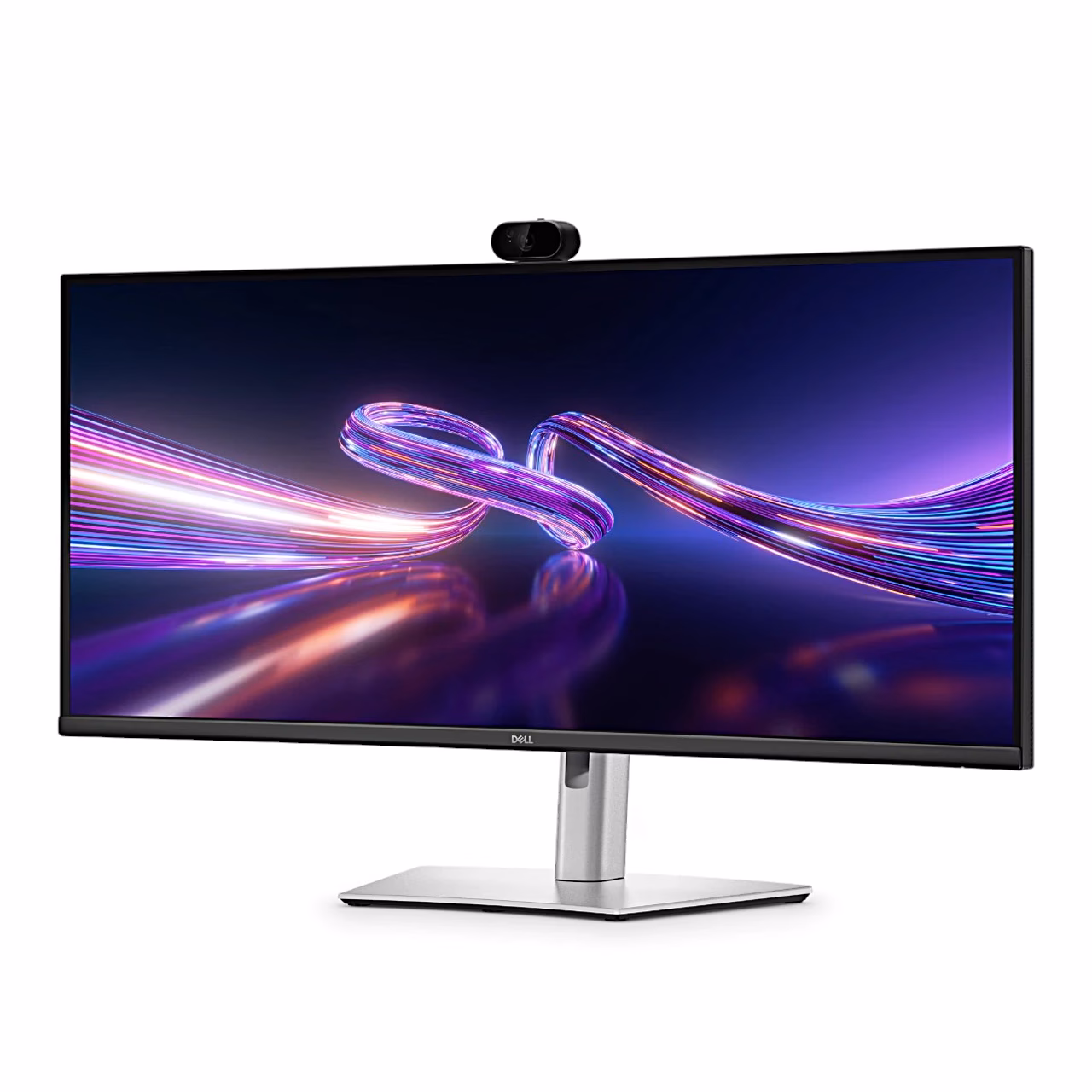 Dell P3426WEV monitor kergelt vasakult nurgast koos alusega