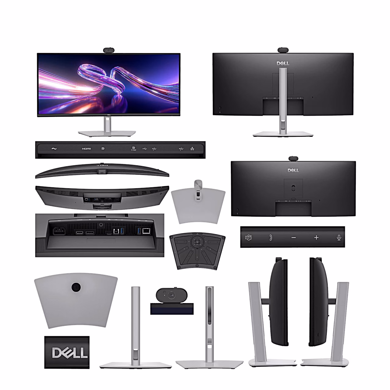 Dell P3426WEV vaadete kogum: pordid, kõnenupud, veebikaamera ja alus