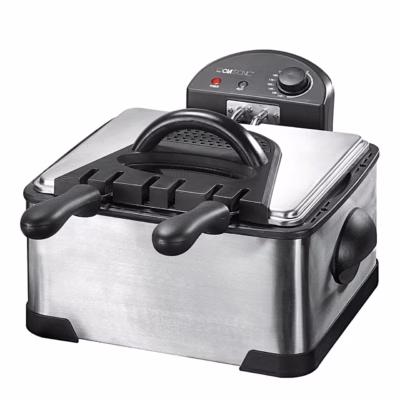 Kuumaõhufritüür Clatronic FR 3195, 2 väikest ja 1 suur korv, 4 l, 2000 W, roostevaba teras/must