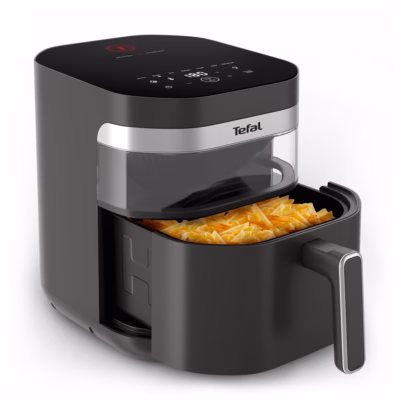 Kuumaõhufritüür Tefal Easy Fry Infrared EY832HE0, väljatõmmatud korvis friikartulid