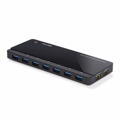 USB-jagaja TP-Link UH720 seitsme USB 3.0 pordi ja otsas asuvate laadimisportidega