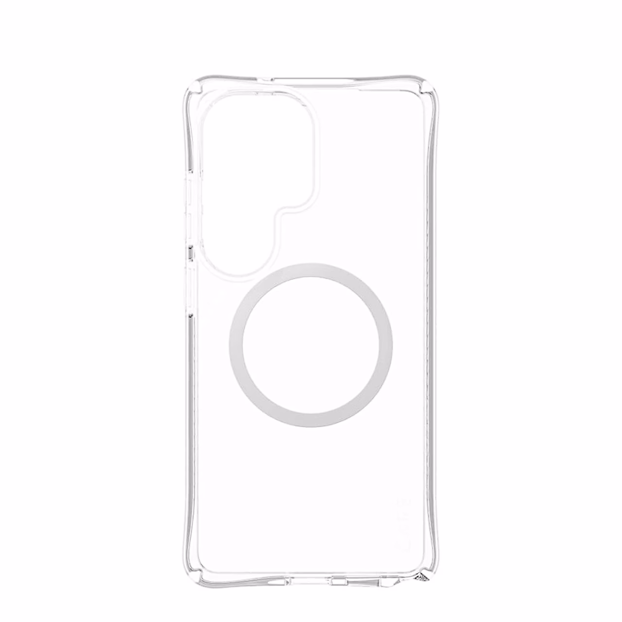 Tühi läbipaistev CARE Samba ümbris Galaxy S26 Ultra jaoks valge magnetrõngaga