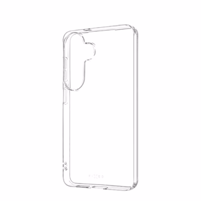 Läbipaistev FIXED Story AntiUV telefoniümbris Samsung Galaxy S26 jaoks tagant vaadatuna