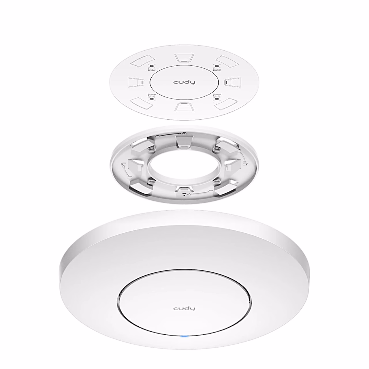 Cudy AP3600 WiFi-pääsupunkt koos kinnitusaluse ja tugirõngaga lahtivõetult