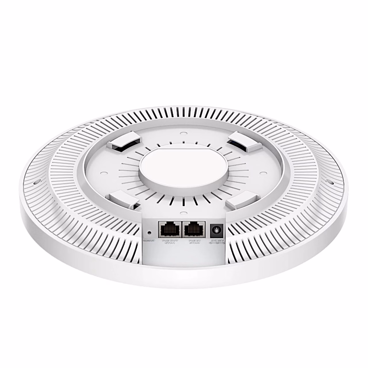Cudy AP3600 WiFi-pääsupunkti tagakülg kahe RJ45-pordi ja toitepesaga