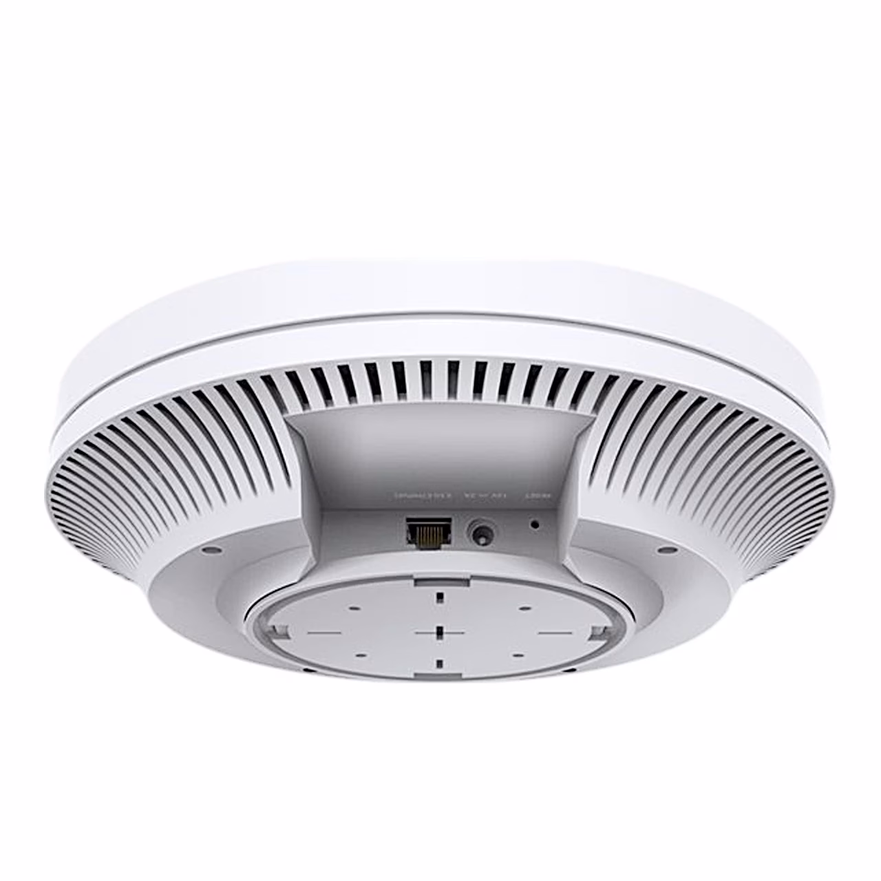 WiFi-pääsupunkti EAP670 tagakülg 2,5 Gbit/s pordi, toitepesa ja jahutusribidega