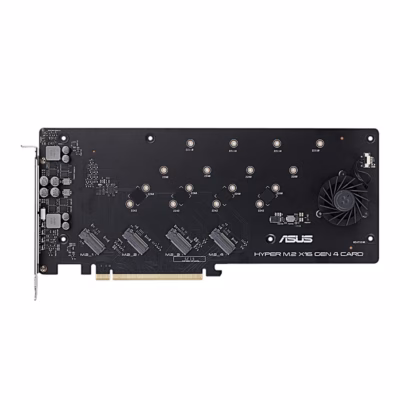 Laienduskaart ASUS Hyper M.2 ×16 Gen 4 Card ilma kaaneta, neli M.2 pesa