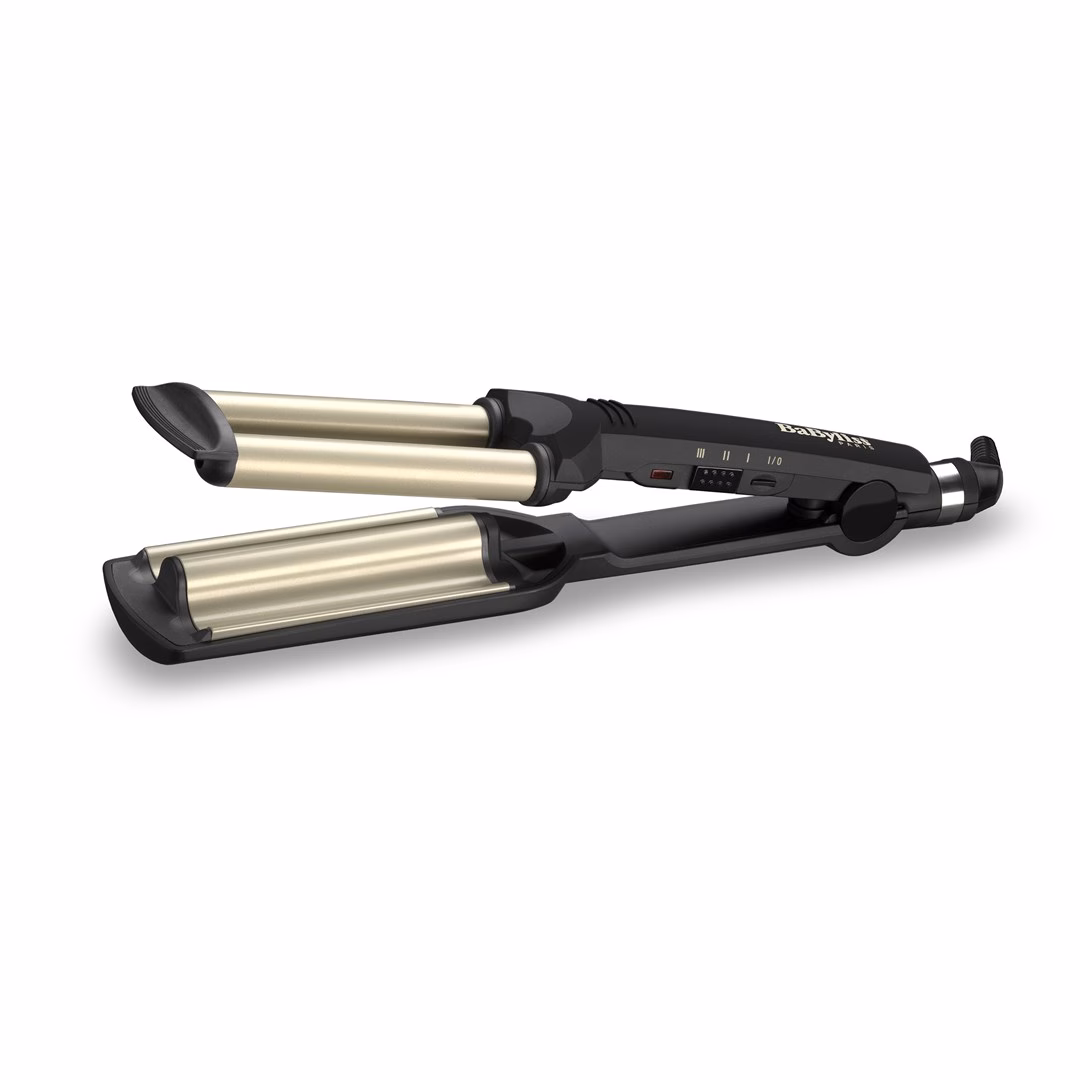Lainekoolutaja BaByliss Easy Waves C260E avatud tangidega, temperatuurivalits ja märgutuli käepidemel