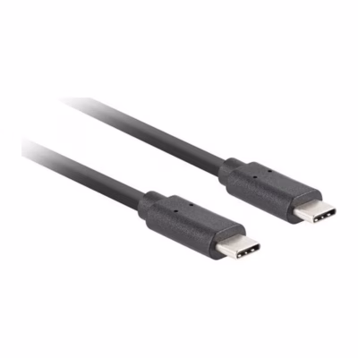 Lanberg CA-CMCM-32CU-0018-BK 1,8 m USB-C 3.2 Gen2 100 W kiirlaadimisega andmekaabel, must plastik/kuld, USB PD 3.0, 4096 × 2160 video