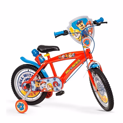 Laste jalgratas TOIMSA Paw Patrol, 16", punane, abirattad, vanusele 5–7