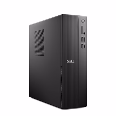 Must lauaarvuti Dell Pro Slim Essential QVS1260 vasakult küljelt ja eest