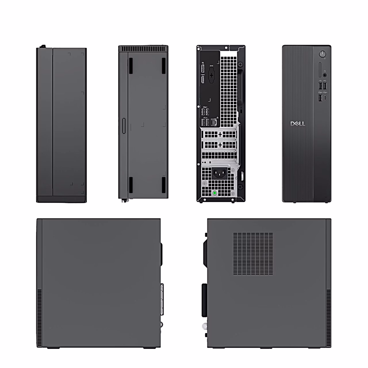 Dell Pro Slim Essential QVS1260 desktop korpus kõigist külgedest