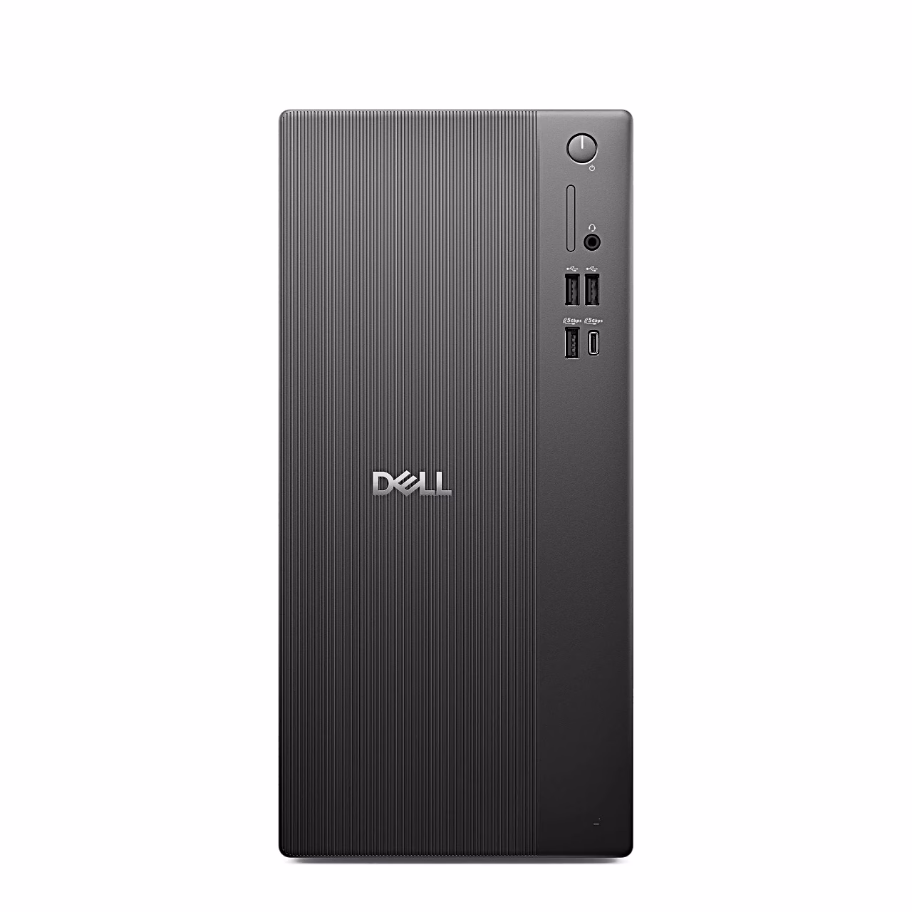 Dell Pro Tower Essential QVT1260 lauaarvuti esipaneel toitenupu ja USB-portidega