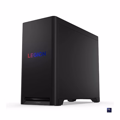 Lauaarvuti Lenovo Legion T5 30IAX10 must tornkorpus, vaade eest viltu
