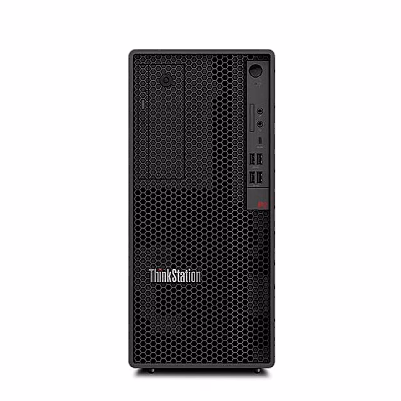 Lenovo ThinkStation P2 Gen 2 korpuse esikülg otse eest vaadatuna