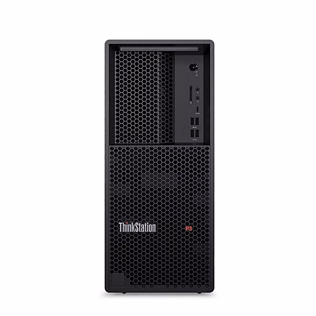 Lauaarvuti Lenovo ThinkStation P3 G2 esipaneel pistikute ja õhuavadega