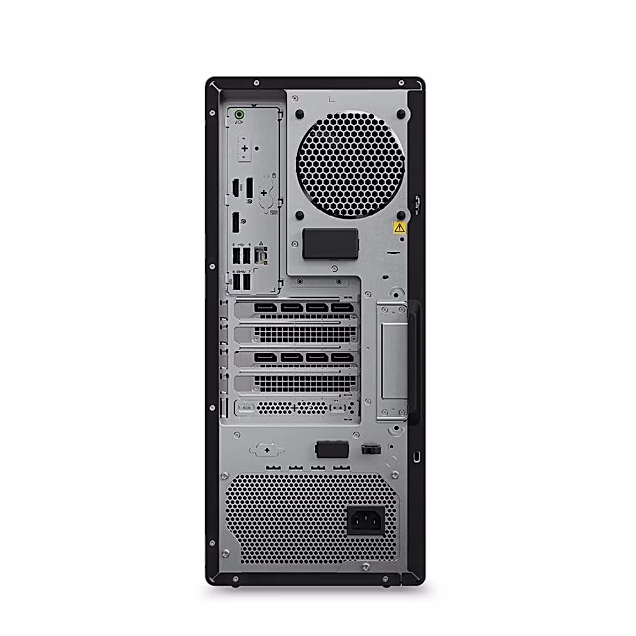 PC Lenovo ThinkStation P3 G2 tagapaneel pistikute ja laienduspesadega