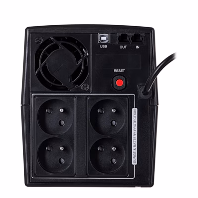 UPS-i CyberPower UT2200EG-FR tagapaneel 4 prantsuse pistikupesa, RJ45-pesade ja USB-pordiga