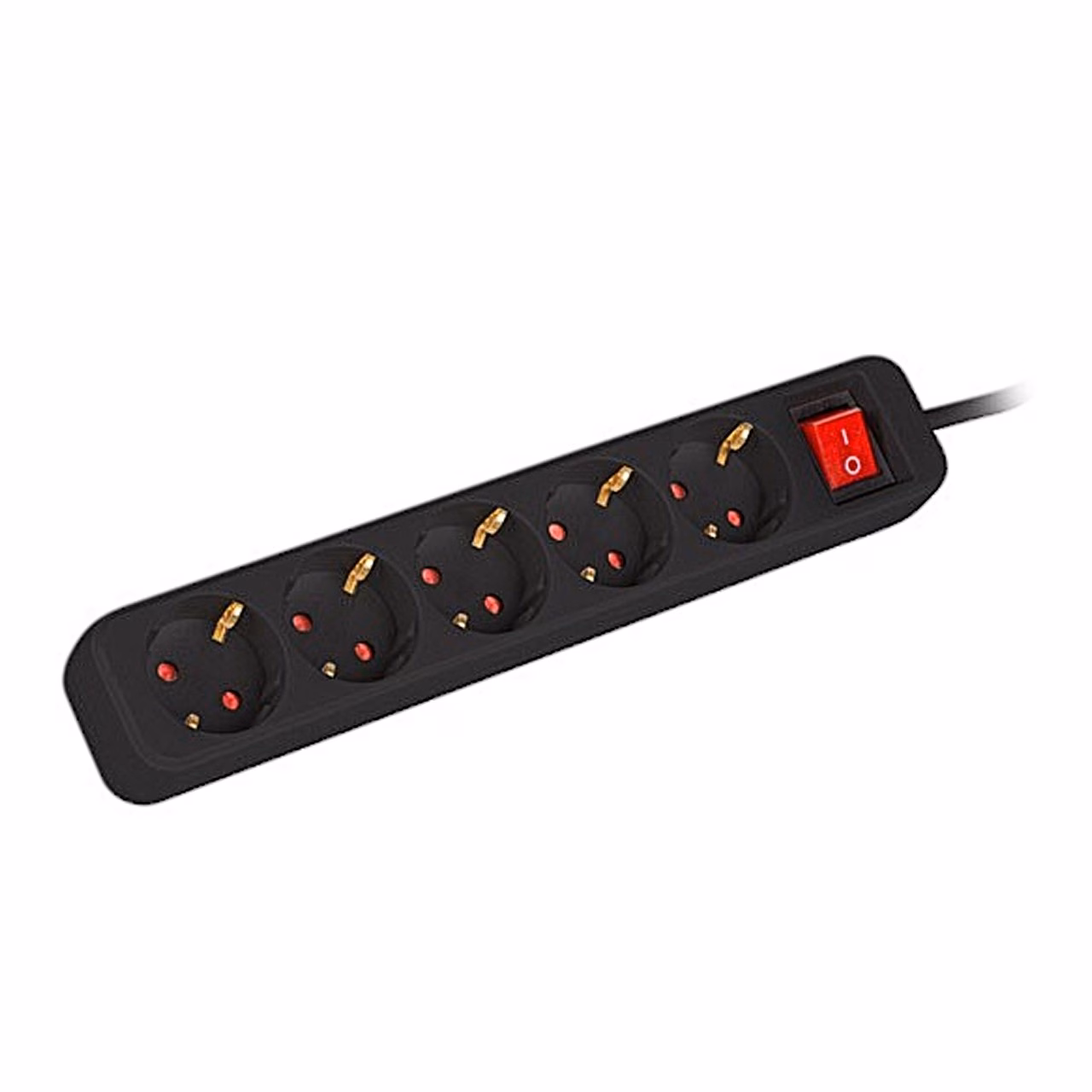 Lanberg PS1-05F-0150-BK pikendusjuhtme pesad lapsekaitsega, vaade nurga alt