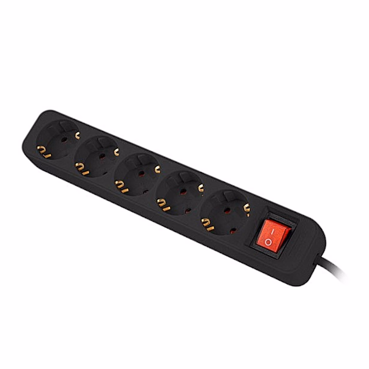 Musta pikendusjuhtme Lanberg PS1-05F-0150-BK lüliti ja juhtme ühendus lähemalt