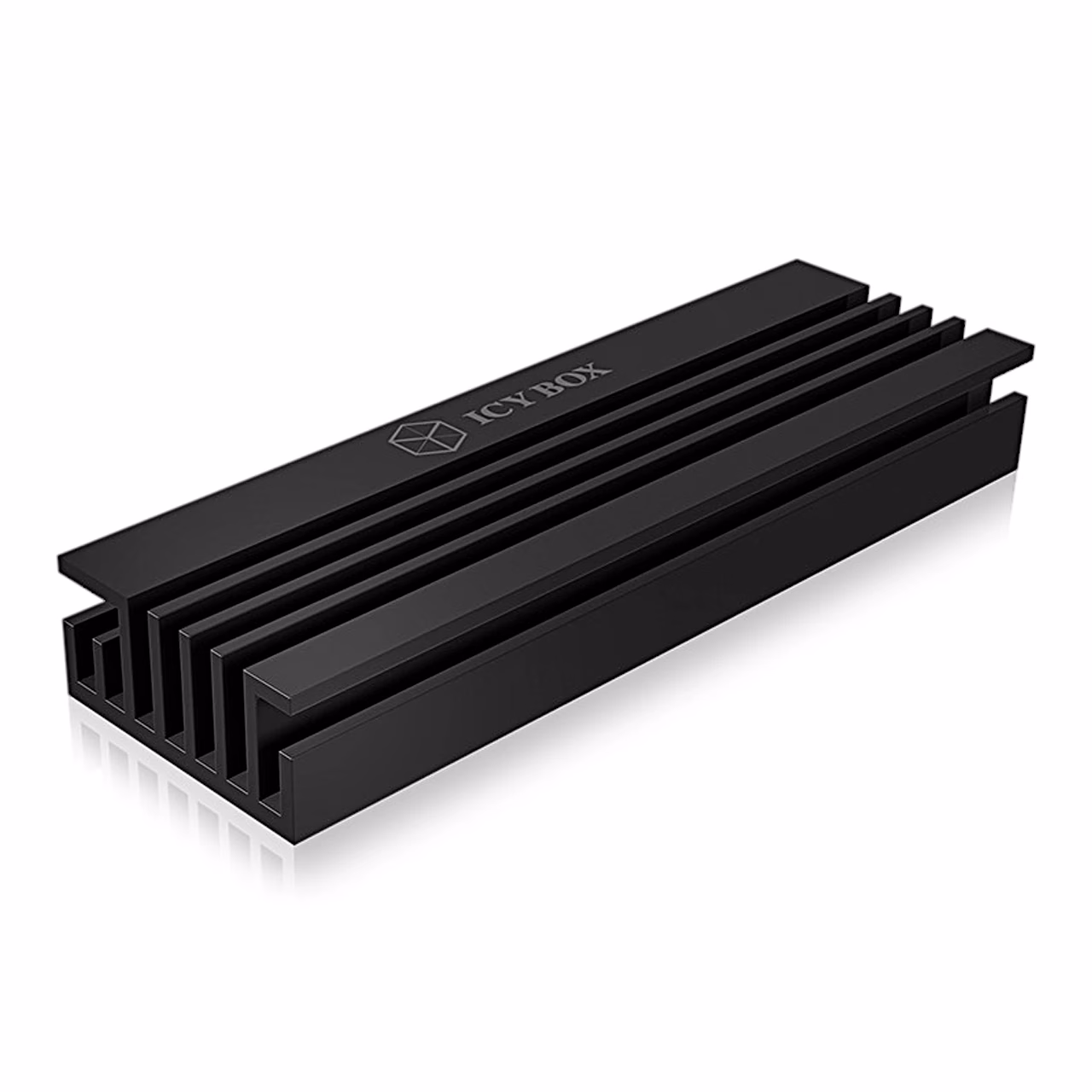 M.2 SSD jahuti ICY BOX IB-M2HS-70 mustade jahutusribidega, üldvaade