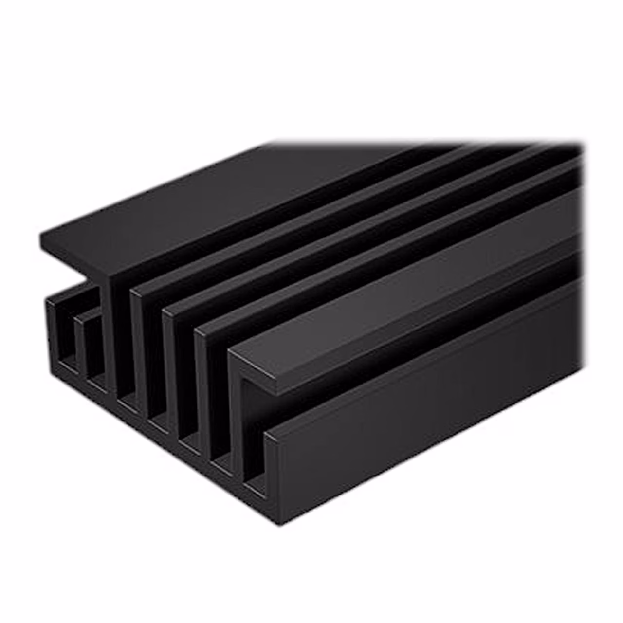 M.2 SSD jahuti IB-M2HS-70 alumiiniumist jahutusribide lähivaade