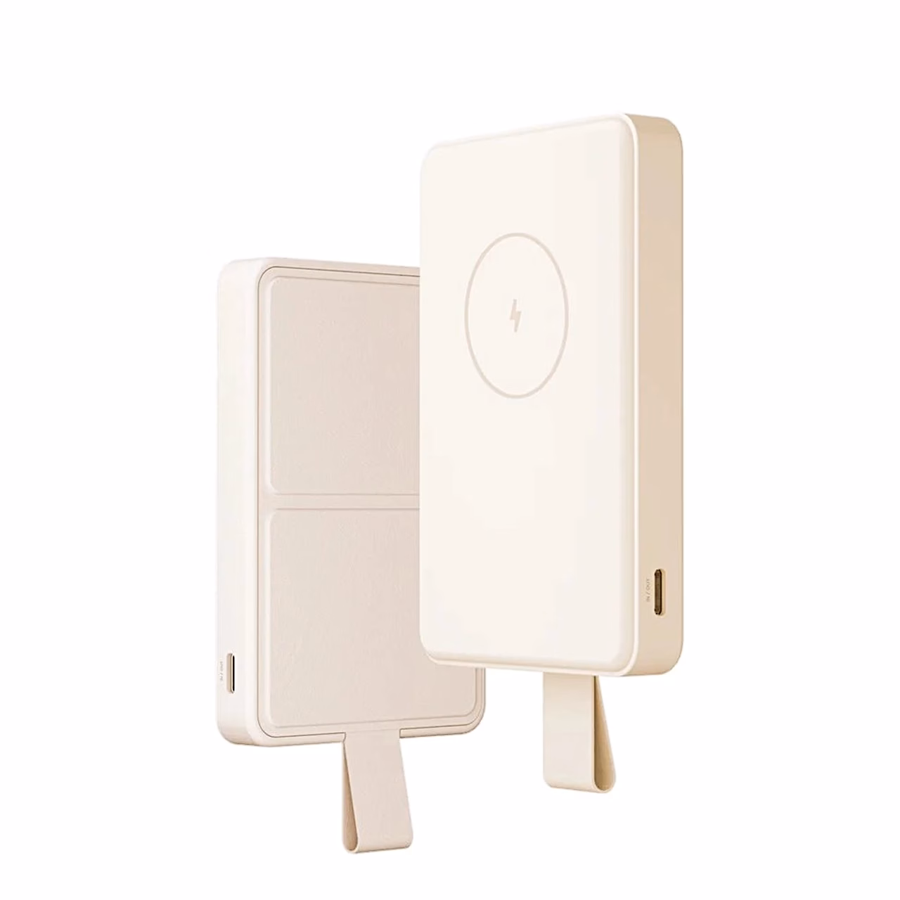 Xiaomi Magnetic Power Bank esi- ja tagakülg, telefoni akupank USB-C-pordiga
